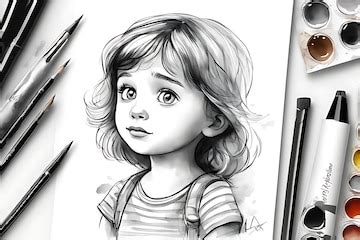 premium ai image baby face coloring page printable sketch print  color