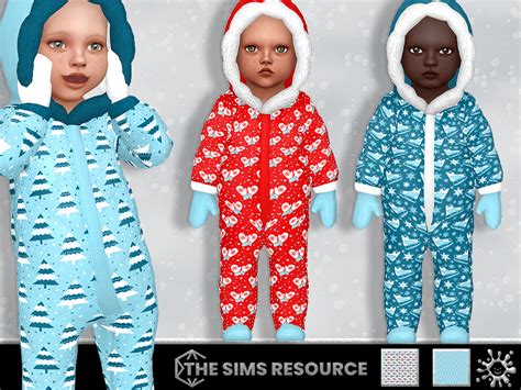 The Sims Resource Winter Pattern Onesie
