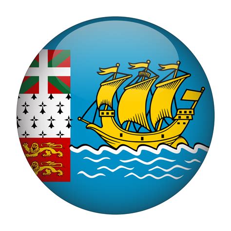 Saint Pierre And Miquelon D Rounded Flag With Transparent Background