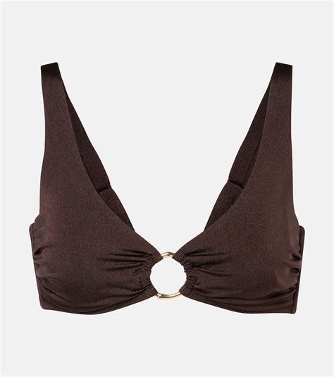 Coco Palm Bikini Top In Brown Heidi Klein Mytheresa