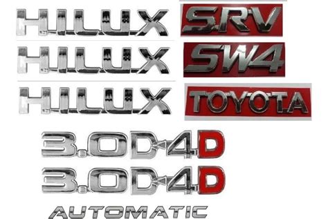 Kit Emblema Toyota Hilux Srv Sw Automatic D D Pe As