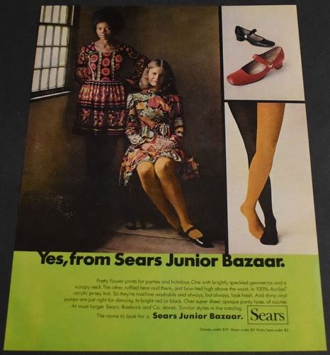 Print Ad Sexy Heels Long Legs Fashion Lady Blonde Sears Pantyhose Bazaar AL EBay