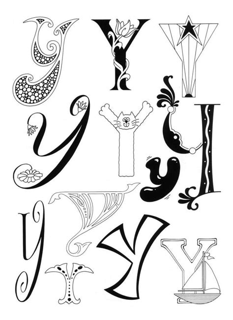 LETTER Y | Doodle lettering, Lettering alphabet, Creative lettering