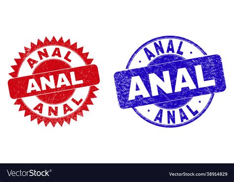 Anal Rounded And Rosette Stamps With Corroded Vector Image