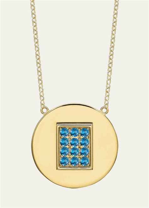 Tracee Nichols 14K Gold Blue Topaz Birthstone Necklace - Bergdorf Goodman
