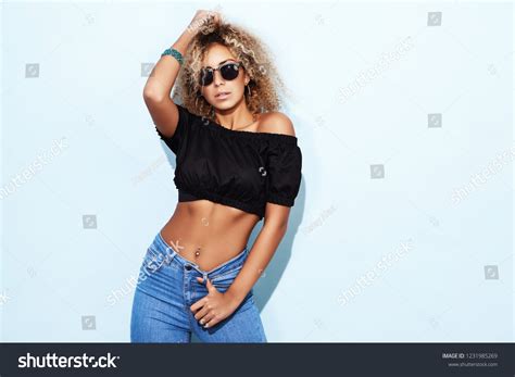 Portrait Blissful Sexy Hot Black Woman Stock Photo 1231985269 Shutterstock