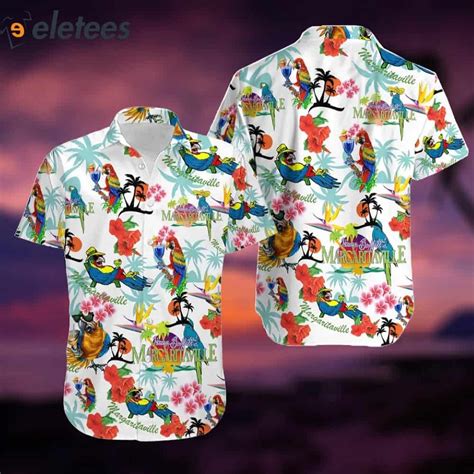 Jimmy Buffett Parrot Margaritaville Hawaiian Shirt