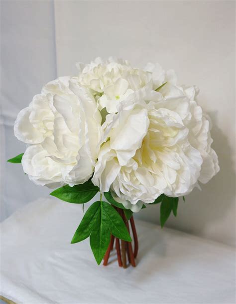 JennysFlowerShop 12 Extra Large Peony And Hydrangea Silk Artificial