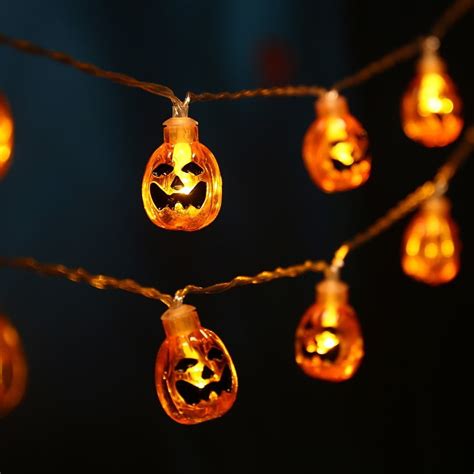 Luckled Led Battery Powered D Pumpkin Halloween String Lights