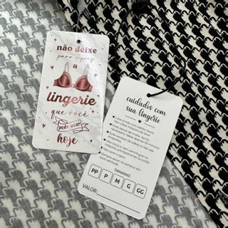 Etiquetas Tags Para Lingerie E Roupas Un Rose Gold Shopee Brasil