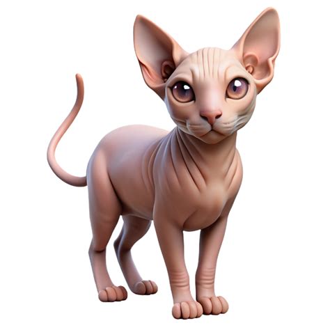 magnificent abstract A Sphynx cat with no fur 4K 59923835 PNG