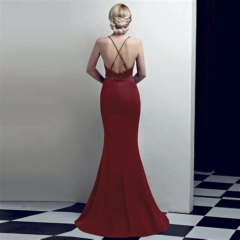 Длинные платья на бретельках с v-образным вырезом и складками, Vestidos ...