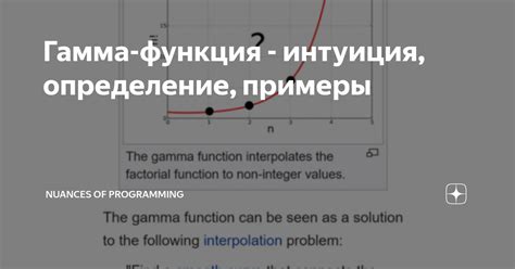 Гамма-функция - интуиция, определение, примеры | Nuances of programming ...