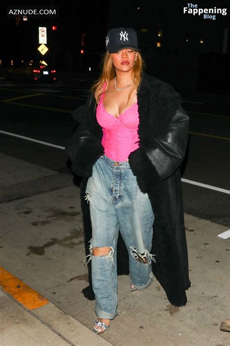 Rihanna Sexy Seen Wearing A Hot Corset Top At Giorgio Baldi In Santa Monica AZNude