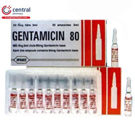 Thuốc Kháng Sinh Gentamicin 80 Tw25 Tác Dụng Và Cách Dùng