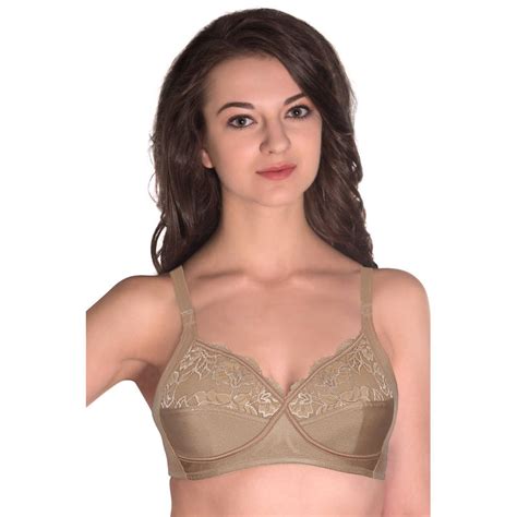 Buy Amante Demi Lace Non Padded Non Wired High Coverage Bra Nude Online