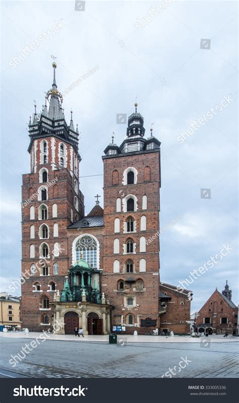 Saint Mary Basilica Main Square Krakow Stock Photo Shutterstock