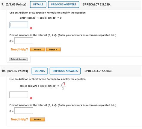 Solved 9 [0 1 66 Points] Details Previous Answers Sprecalc7