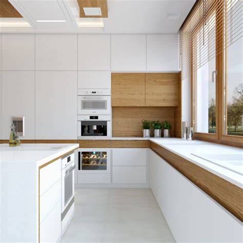 Угловой кухонный гарнитур без ручек - KH00005 на заказ от производителя ...