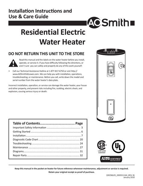 Ao Smith Water Heater Wire Diagram