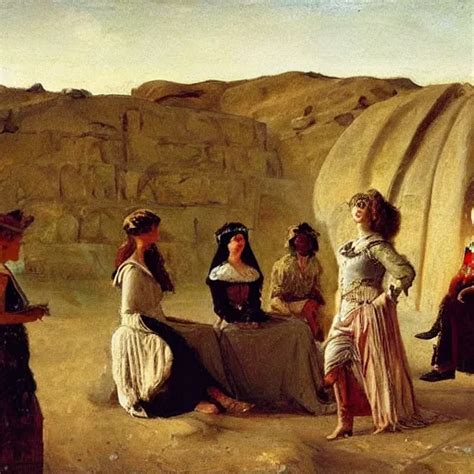 Female Adventurer Meeting The Sphinx By Alfred Stevens Stable