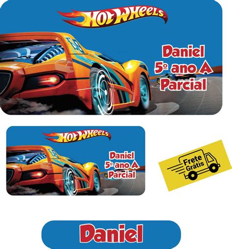 Etiquetas Escolares Hot Wheels Unidades Frete Gr Tis Elo