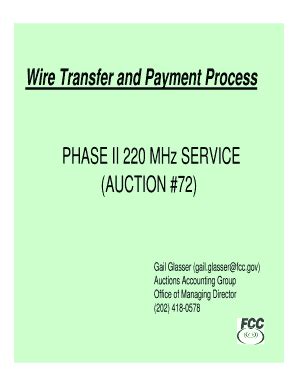 Fillable Online Wireless Fcc Wire Transfer And Payment Process