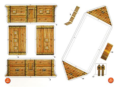 Макет избы из бумаги - фото и картинки: 78 штук