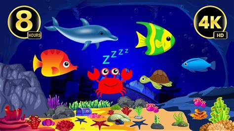 Bedtime Lullabies And Undersea Animation With Peaceful Fish Lullaby