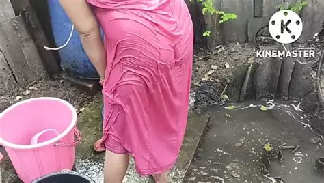 Hot Indian House Wife Bathing Outside And Washing Clothes Blowjob Blowjob Porn Xhamster