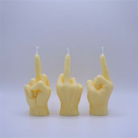 Middle Finger Candle Fuck You Mini Finger Candle Swear Etsy