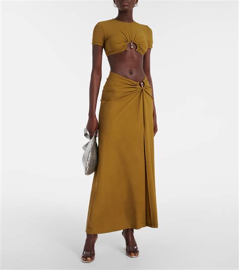 Orbit Bikini Top In Green Christopher Esber Mytheresa