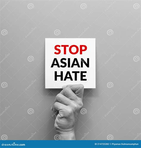 Stop Asian Hate Concept. Campaign, Protest Or Expression Concept. Group