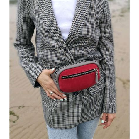 Поясная сумка из натуральной кожи с кожаным ремешком в интернет ...