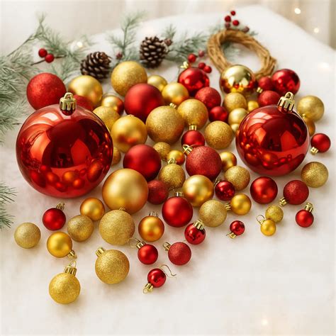 Kit Enfeites De Natal - Kit Enfeites de Natal 16 Peças Bolas Caixinhas e Tambores Decorativos ...