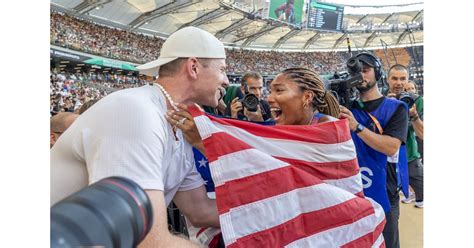 Tara Davis And Hunter Woodhall At The Women S Long Jump Final During