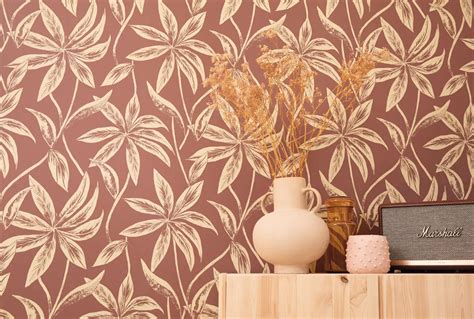 Papier Peint Feuille Paradisio Beige Nude L Epop E De Cas Lio