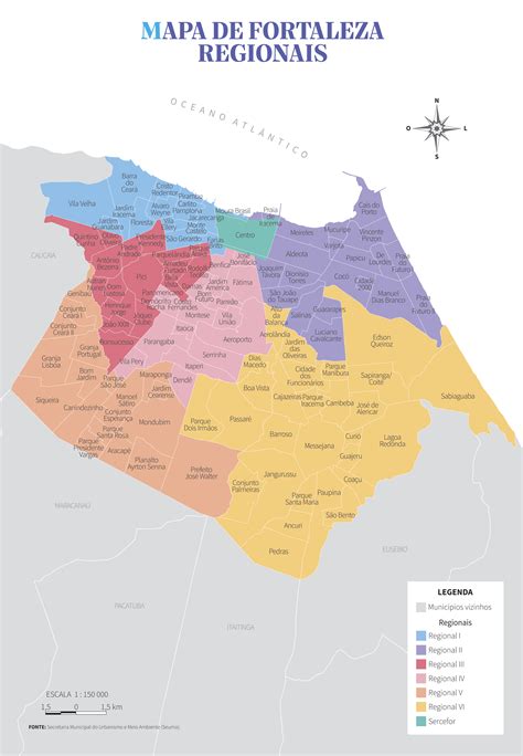 Mapa De Fortaleza Anu Rio Do Cear