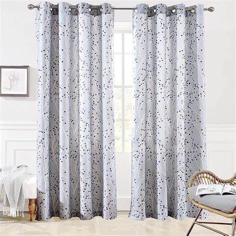 Driftaway Harper Ink Floral Pattern Room Darkening Window Curtain Panel