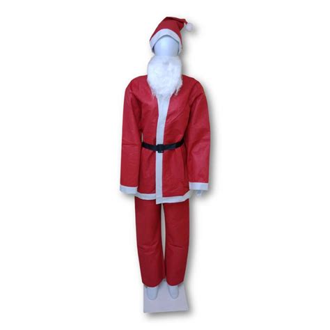 Roupa De Papai Noel Para Adulto - Fantasia Roupa de Papai Noel 5 Peças Adulto Feltro - Loja Festas Brinquedos
