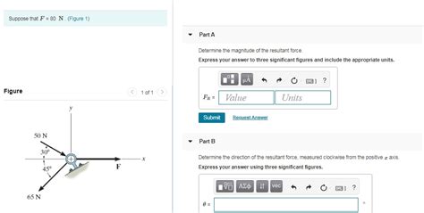 Solved Suppose that F = 80 N. (Figure 1) Part A Determine | Chegg.com 