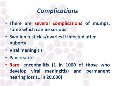 Mumps Complications