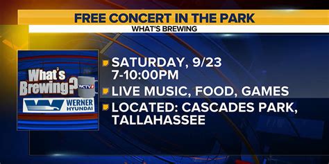 Whats Brewing Downtown Concert Series At Cascades Park With Chef