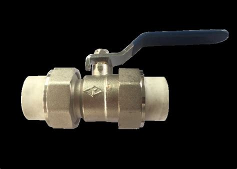 1 Male Thread PPR Double Union Ball Valve Hot Melt Brass Ball Valve