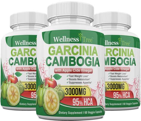 Garcinia Cambogia With Apple Cider Vinegar Capsules 3000mg Max Strength Weight Loss Pills