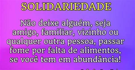 Como Se Pronuncia Solidariedade - REFLEXÕES PARA TODOS : Solidariedade