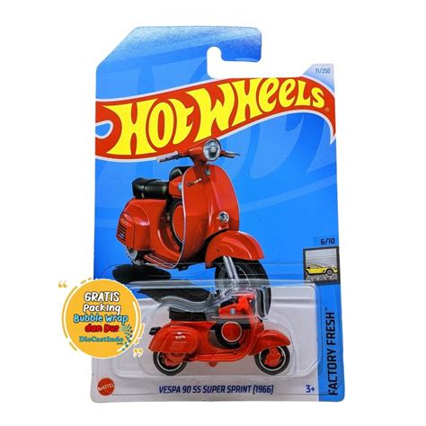 Jual Hot Wheels Hotwheels Lot D Vespa Ss Super Sprint Merah Shopee Indonesia