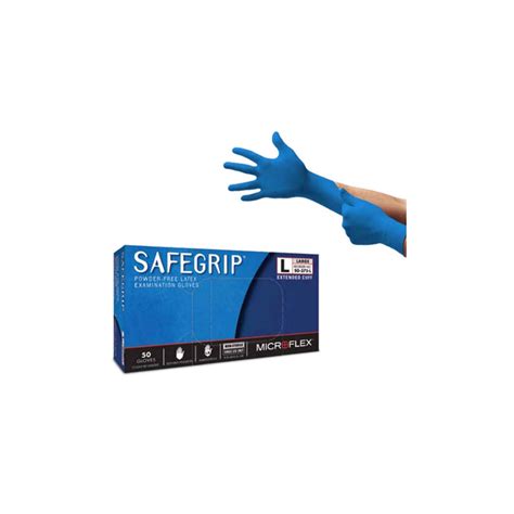 Microflex Safegrip Powder Free Medical Grade Extended Cuff Latex Exam