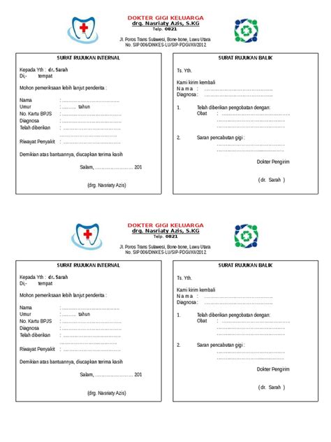 surat rujukan internal