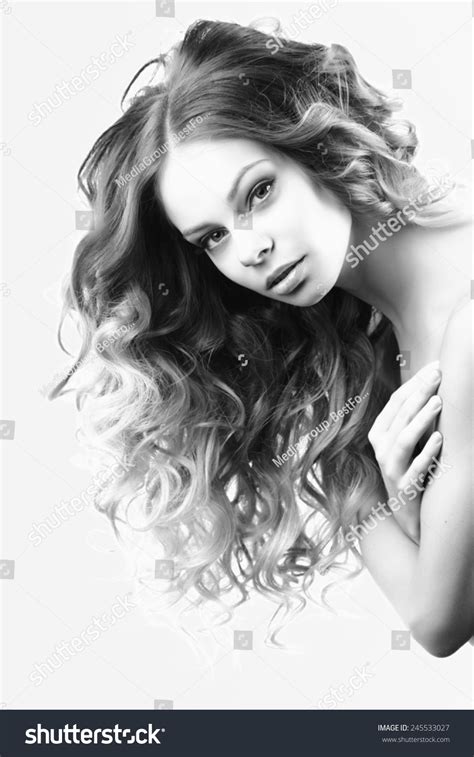 Nude Portrait Girl Beautiful Curly Hair Stock Photo Shutterstock